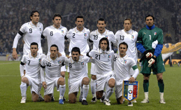 A typical formation of the Azzurri during 2007